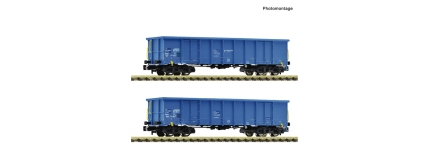 Fleischmann 6660095 - N - 2-tlg. Set Offene Güterwagen, Einsteller, Ep. VI